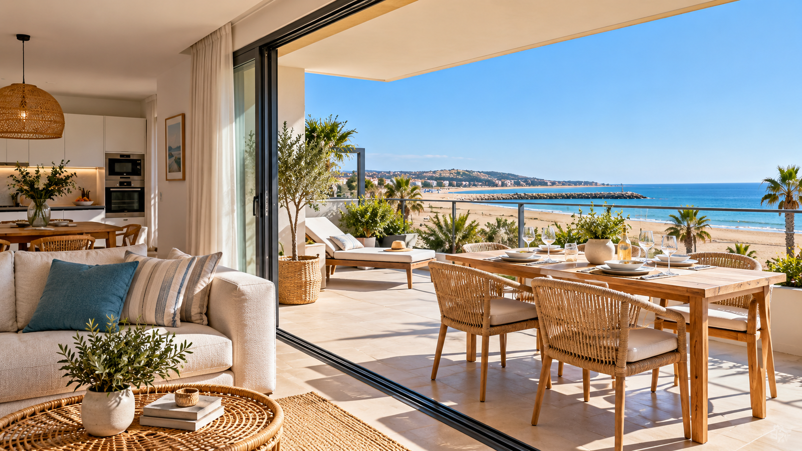 Location de vacances avec terrasse et vue mer